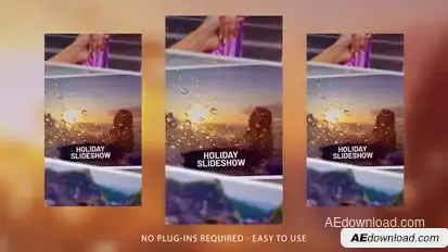 Vertical Holiday Slideshow Video Displays template preview