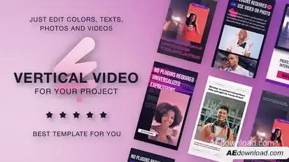 Vertical Instagram Reel Video Displays template preview