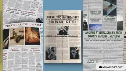 Vertical Investigation Newspaper Mockup broadcast-packages template preview