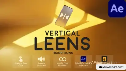 Vertical Leens Transitions for After Effects Elements template preview
