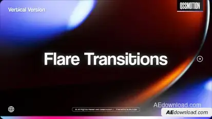 Vertical Lens Flare Transitions Elements template preview