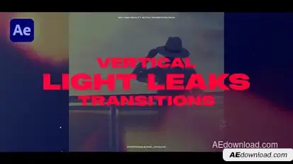 Vertical Light Leaks Transitions Elements template preview
