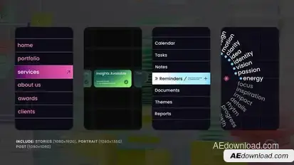 Vertical Looping Animations Titles template preview