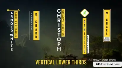 Vertical Lower Thirds Elements template preview
