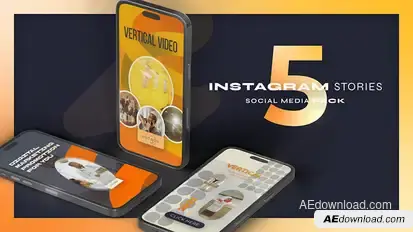 Vertical Marketing Stories Video Displays template preview