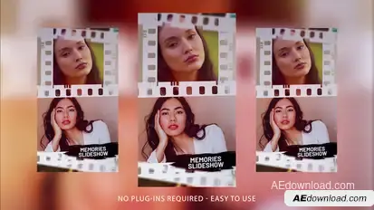 Vertical Memories Spring Video Displays template preview