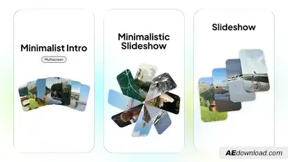 Vertical Minimalistic Slideshow Video Displays template preview