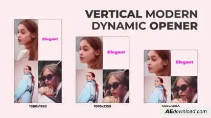 Vertical Modern Dynamic Opener /Ae Openers template preview