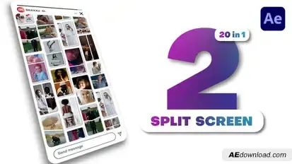 Vertical Multiscreen - 2 Split Screen Product Promo template preview