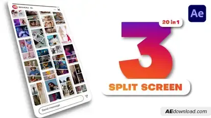Vertical Multiscreen - 3 Split Screen Product Promo template preview