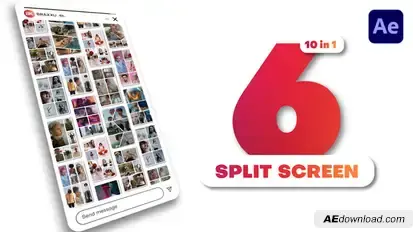 Vertical Multiscreen - 6 Split Screen Product Promo template preview
