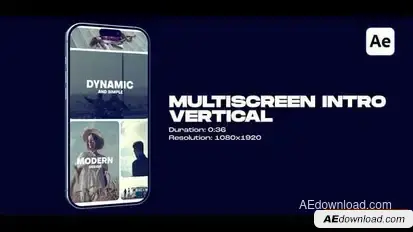 Videohive Vertical Multiscreen Intro Openers template preview