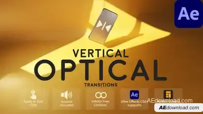 Vertical Optical Transitions for After Effects Elements template preview