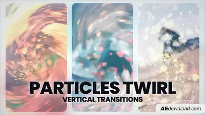 Vertical Particles Twirl Transitions Elements template preview