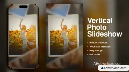 Vertical Photo Slideshow Video Displays template preview