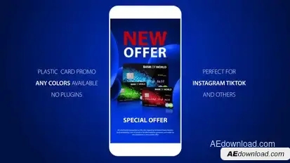 Vertical Plastic Card Promotion Product Promo template preview