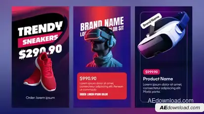 Vertical Product Promo Animations for Social Media Stories Product Promo template preview