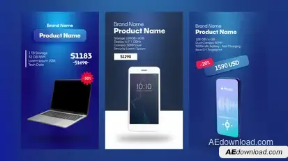 Vertical Product Promo Animations Product Promo template preview
