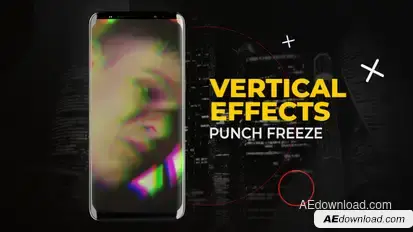 Vertical Punch Freeze Hits | After Effects Elements template preview
