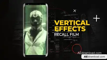 Vertical Recall Film Effects | After Effects Elements template preview