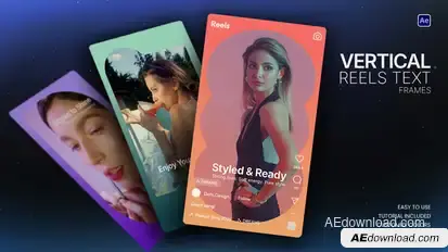 Vertical Reels Text Frames Product Promo template preview