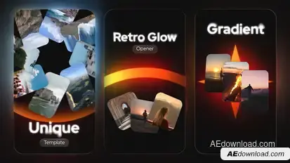 Vertical Retro Glow Opener Openers template preview