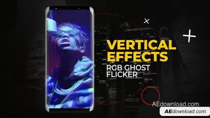 Vertical RGB Ghost Flicker | After Effects Elements template preview