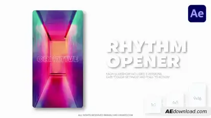 Vertical Rhythmic Slideshow - Reels, Post, Shorts Openers template preview