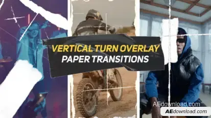 Vertical Rip Paper Transitions V2 Elements template preview