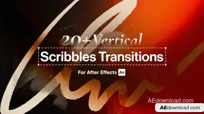 Vertical Scribble Transitions Elements template preview