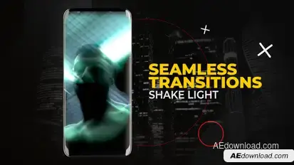 Vertical Shake Light Transitions | After Effects Elements template preview