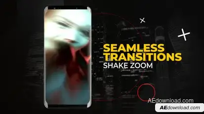 Vertical Shake Zoom Transitions | After Effects Elements template preview
