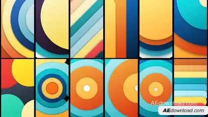 Vertical Shape Transitions Elements template preview