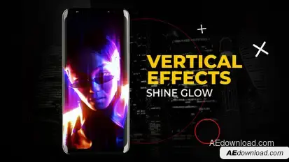 Vertical Shine Glow Effects | After Effects Elements template preview
