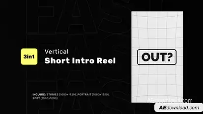 Vertical Short Intro Reel Openers template preview
