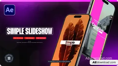 Vertical Simple Slideshow Video Displays template preview