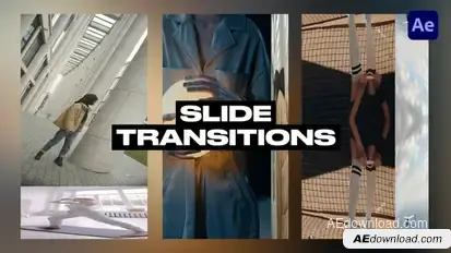 Vertical Slide Transitions Elements template preview