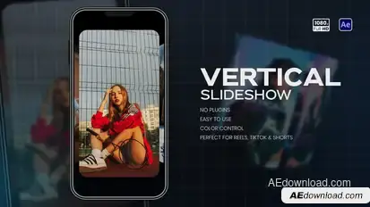 Vertical Slideshow Video Displays template preview