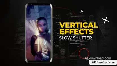 Vertical Slow Shutter Effects | After Effects Elements template preview