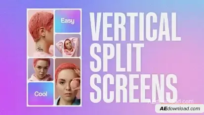 Vertical Split Screens Openers template preview