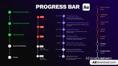 Vertical Step Progress Bars & Checklists Infographics template preview