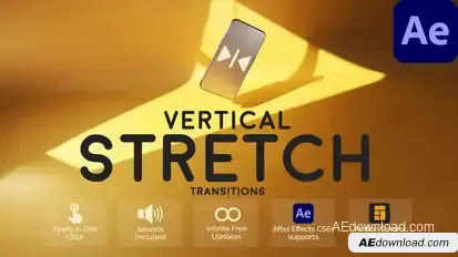 Vertical Stretch Transitions for After Effects Elements template preview
