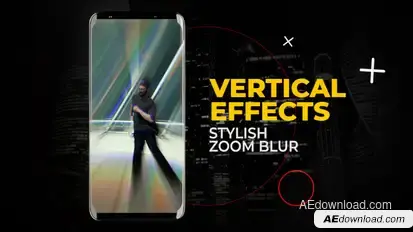Vertical Stylish Zoom Blur Effects | After Effects Elements template preview