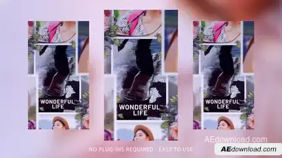 Vertical Summer Vacation Video Displays template preview