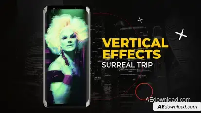 Vertical Surreal Interference Effects | After Effects Elements template preview