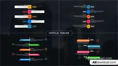 Vertical Timeline Infographics template preview