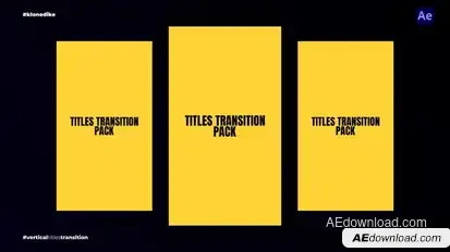 Vertical Titles Transition Titles template preview