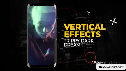 Vertical Trippy Dark Dream Effects | After Effects Elements template preview