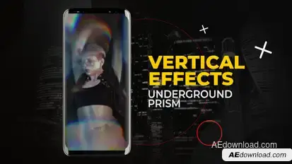Vertical Underground Prism Effects | After Effects Elements template preview
