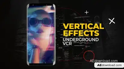 Vertical Underground VCR FX | After Effects Elements template preview
